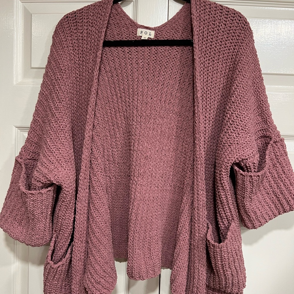 POL Women's Scoopneck 3/4 Length Sleeve Cuffed Sweater Size Small NWOT